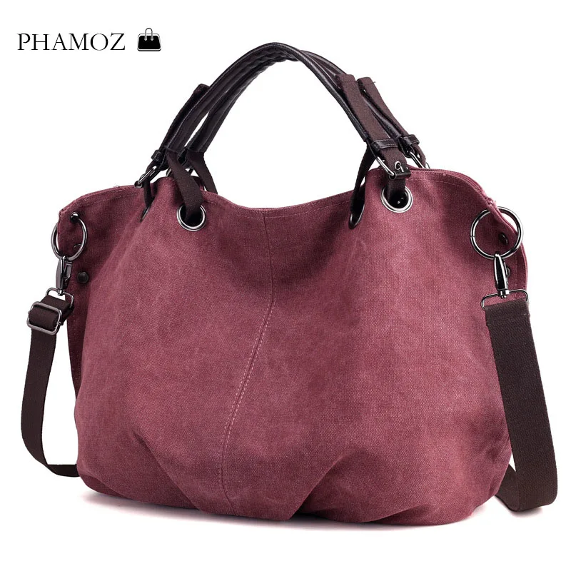 

Handbag Women Canvas High Capacity Girls Ladies Travel Shopping Crossbody Shoulder Luxury Brand Tote Bags 5 Colors