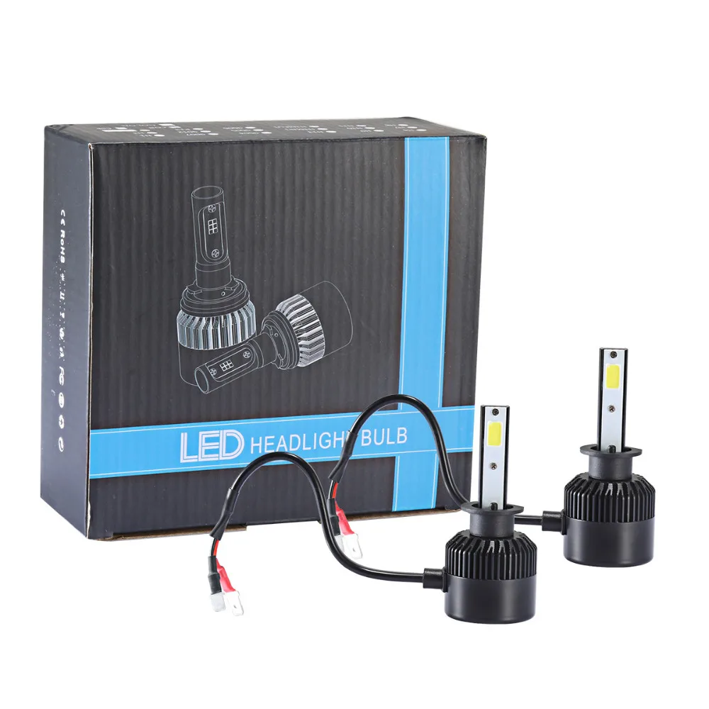 H1 72W 20000LM LED Headlight Conversion Kit Car Beam Bulb Driving Lamp 6000K (3)