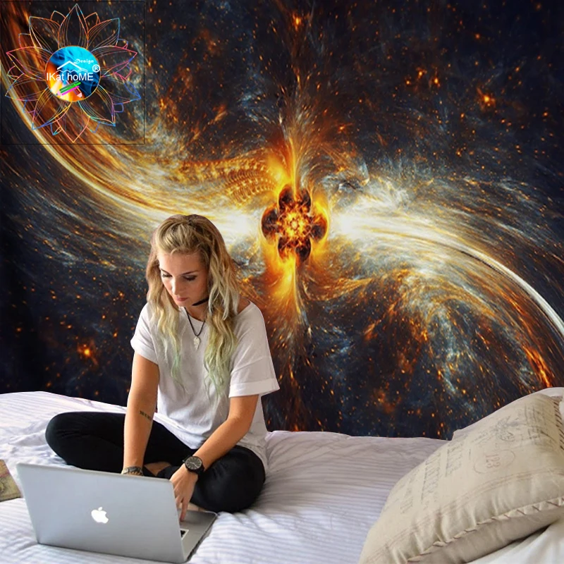 Galaxy Decoracion хиппи Toalla Плайя стрэнддоек абстрактное искусство психоделический гобелен настенный Мандала настенный тканевый Коврик для йоги