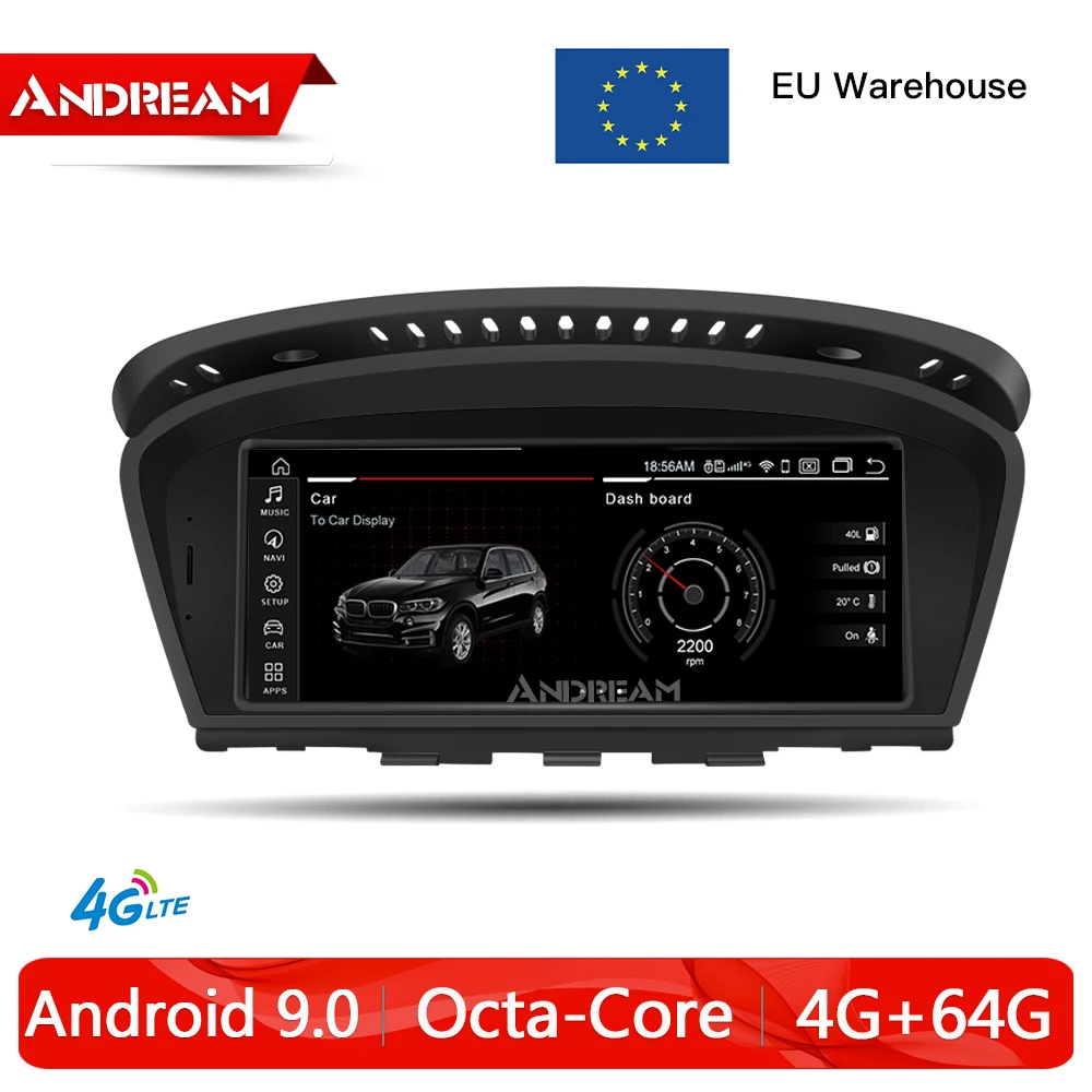 

8.8" Android 9.0 Qualcomm Octa Core Built-in 4G LTE Car Multimedia for BMW Series5 3 E90 E91 E92 E60 E61 E62 GPS Navigation