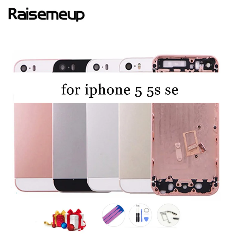 

Housing Assembly Battery Cover Middle Frame For IPhone 5 5G 5S SE Back AAA Quality Housing Cover Middle Frame Chassis Door Rear