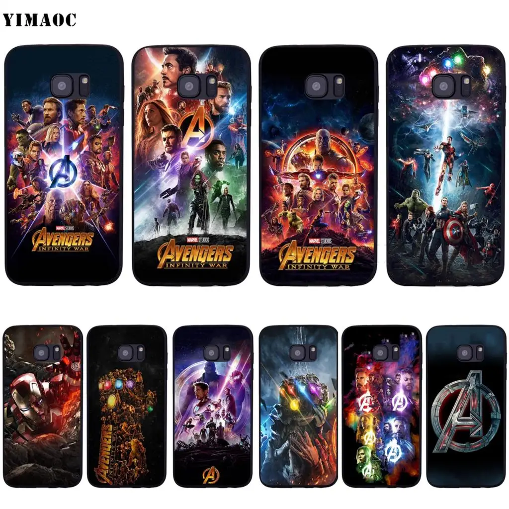 

YIMAOC Avengers Infinity War Soft Silicone Case for Samsung Galaxy S6 S7 Edge S8 S9 Plus A3 A5 A6 Note 8 9