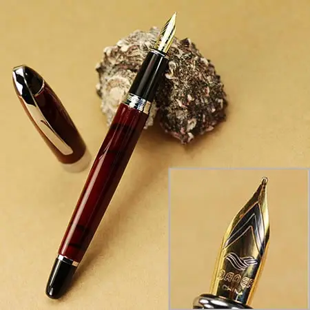 Перьевая ручка BAOER 517 благородный Средний наконечник коричневый мрамор|fountain pen