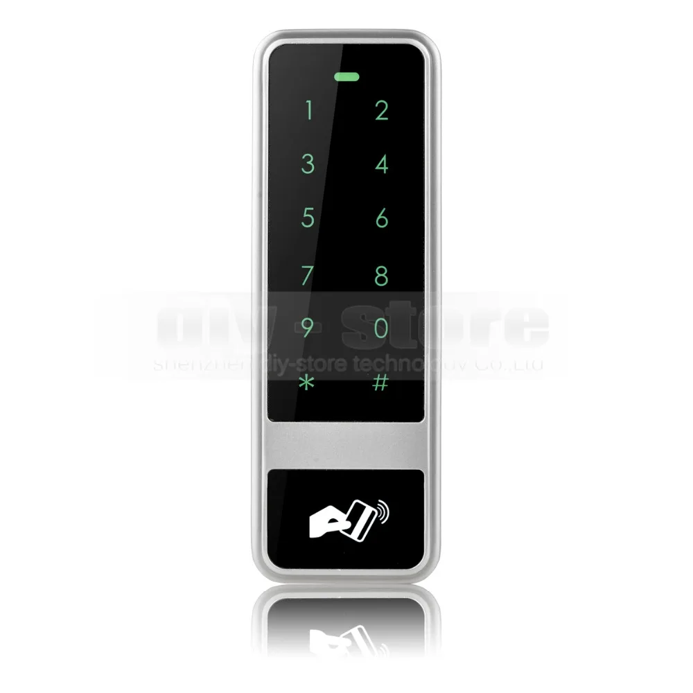 DIYSECUR 8000 User Keypad Password 125KHz RFID Proximity Reader Access Controller for House / Office / Home Improvement Silver DIYSECUR 8000 User Keypad Password 125KHz RFID Proximity Reader Access Controller for House / Office / Home Improvement Silver