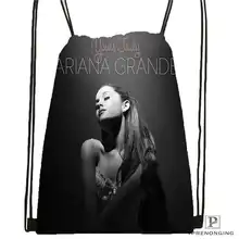 На заказ Ariana Grande(8) походная сумка на шнурке милый рюкзак для детей(черная спинка) 31x40 см# 180612-03-Ariana