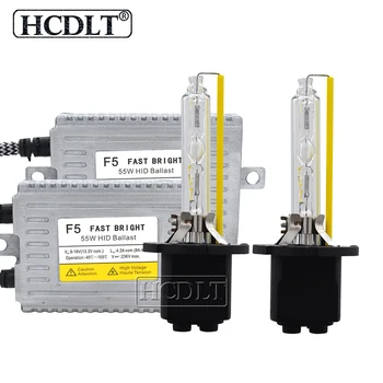 

HCDLT AC 55W D2H Xenon Kit Car Headlight HID Xenon Lamp H1 H3 H11 HB3 HB4 9012 H7 5500K Bulb DLT F5 Fast Start Slim HID Ballast