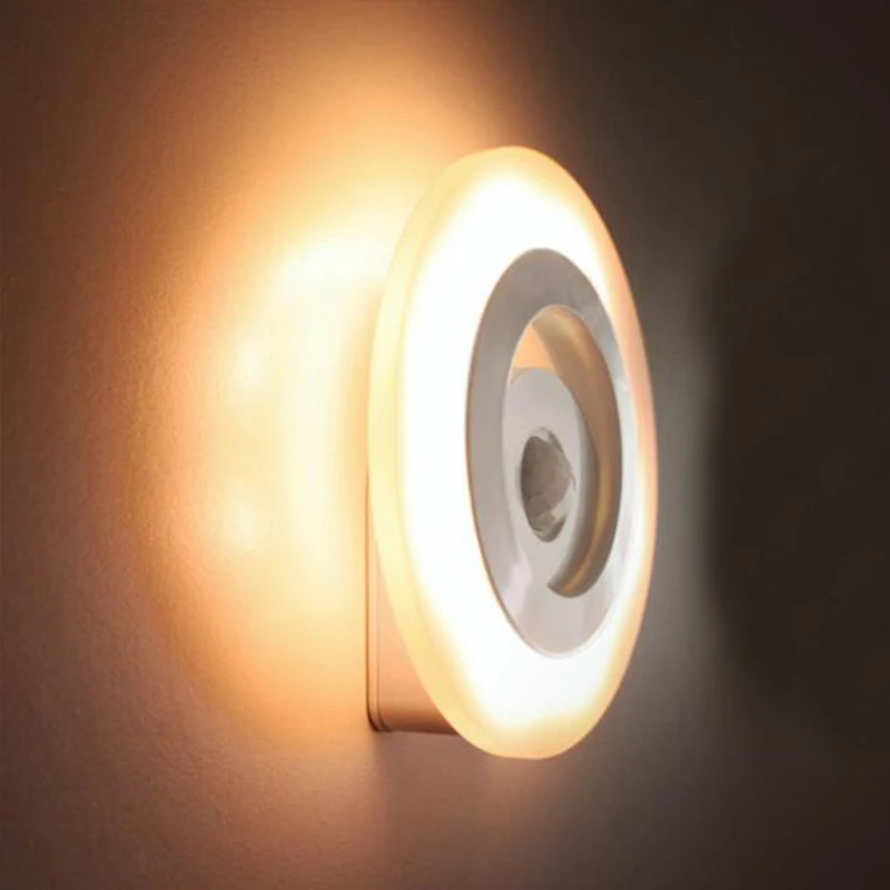 

Light Sensor LED Light AAA Battery Human Body Motion Wireless Induction Lamp For Cabinet Bedside Hallway