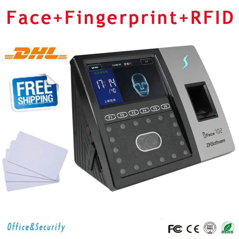 DHL Free Shipping TCP/IP Facial recognition& Fingerprint