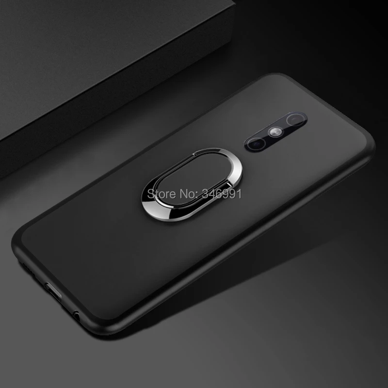 DOOGEE BL5000 чехол Роскошный 5,5 дюймов мягкий черный силиконовый магнитный автомобильный держатель кольцо Funda Для DOOGEE BL 5000 чехол для телефона s