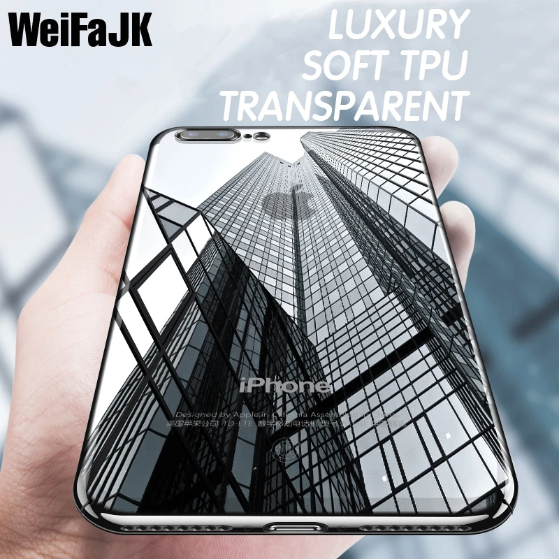 

Luxury Phone Bags Case for iPhone 8 7 Plus X Cover Fashion TPU Transparent Soft Silicone Full Covers for iPhone 6 6s Plus Cases