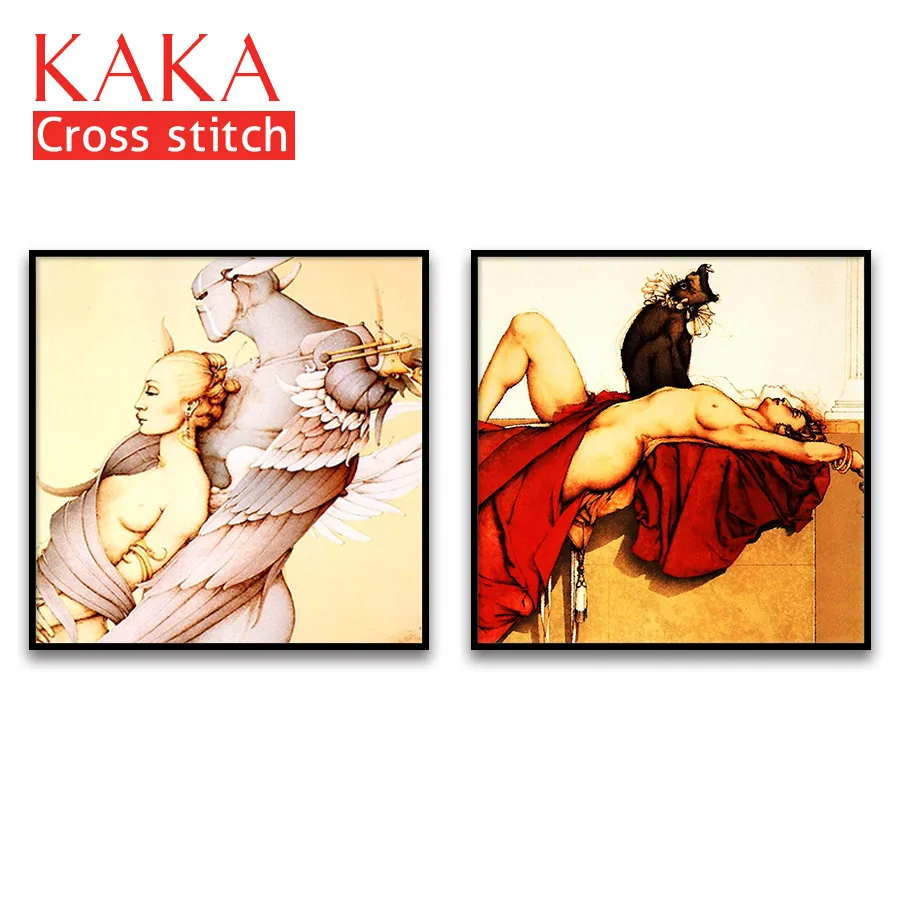 

Cross stitch kits,Embroidery needlework sets with printed pattern,11CT-canvas for Home Decor Painting,Portrait Full NCKP020