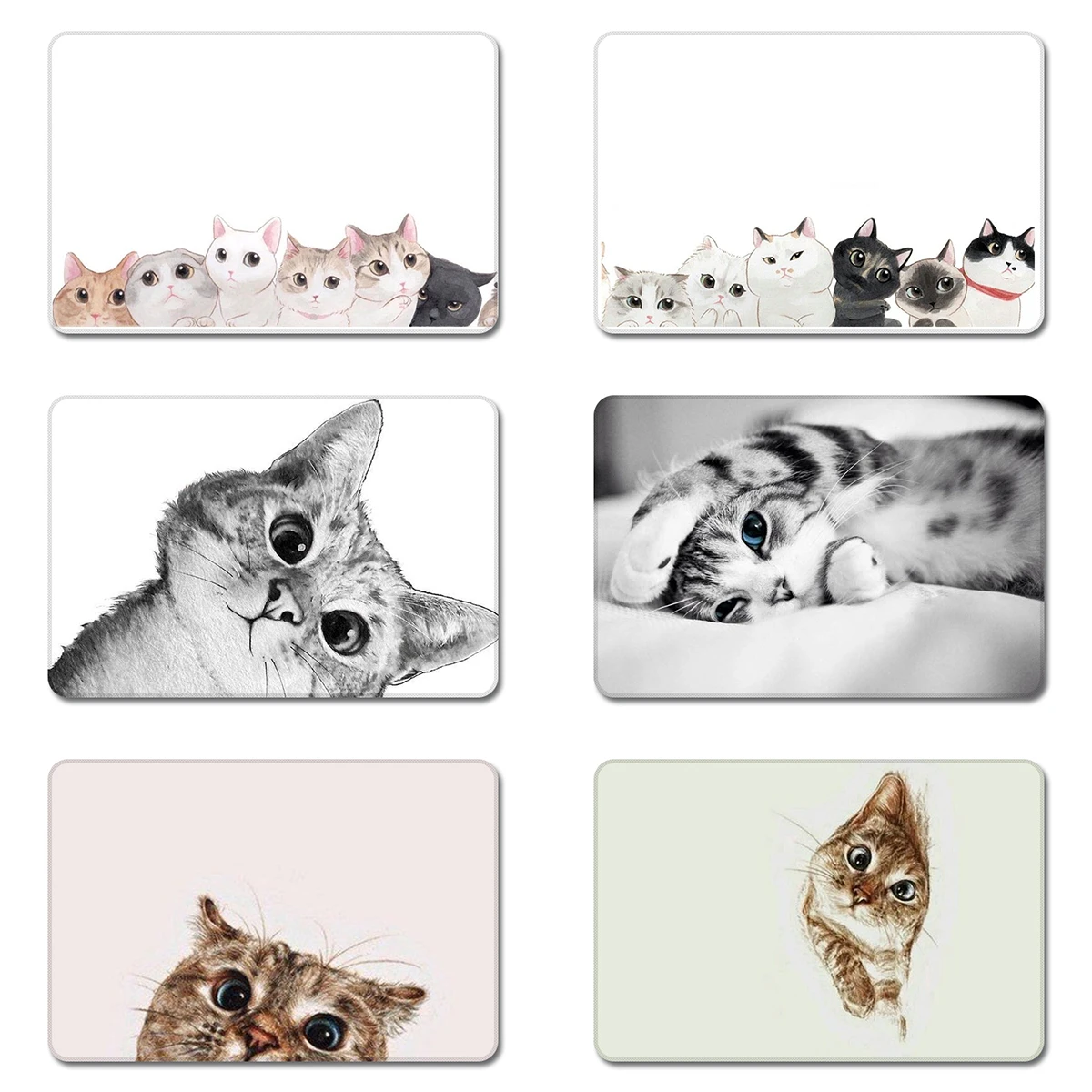 

Sweet Kitty Pet Cat Animals Cool Designs Nature Rubber Table Mouse Pad Laptop Computer Enclosure Mousepad Mat