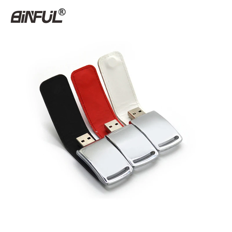 

Keychain Leather USB flash drive 4GB 8GB 16GB 32GB 64GB Business pendrive usb thumb Capacity pen drive memory stick metal gift