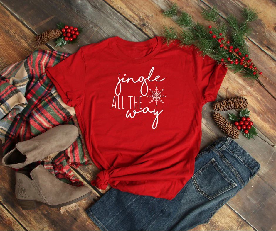 Jingle All The Way Shirt, Christmas Shirt, Christmas Obsessed, Holiday, Soft Tee