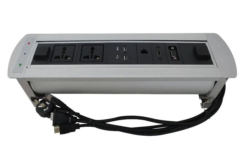 

Multifunctional conference table electric flip up rotation switch  furniture power socket,Universal power,Charging USB,VGA,