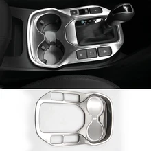 De coches de Estilo Caja de Engranajes de Acero Inoxidable Interior Taza Titular de la Cubierta de Protección Para HYUNDAI Gran Santa Fe IX45 2014 2015 Accesorios