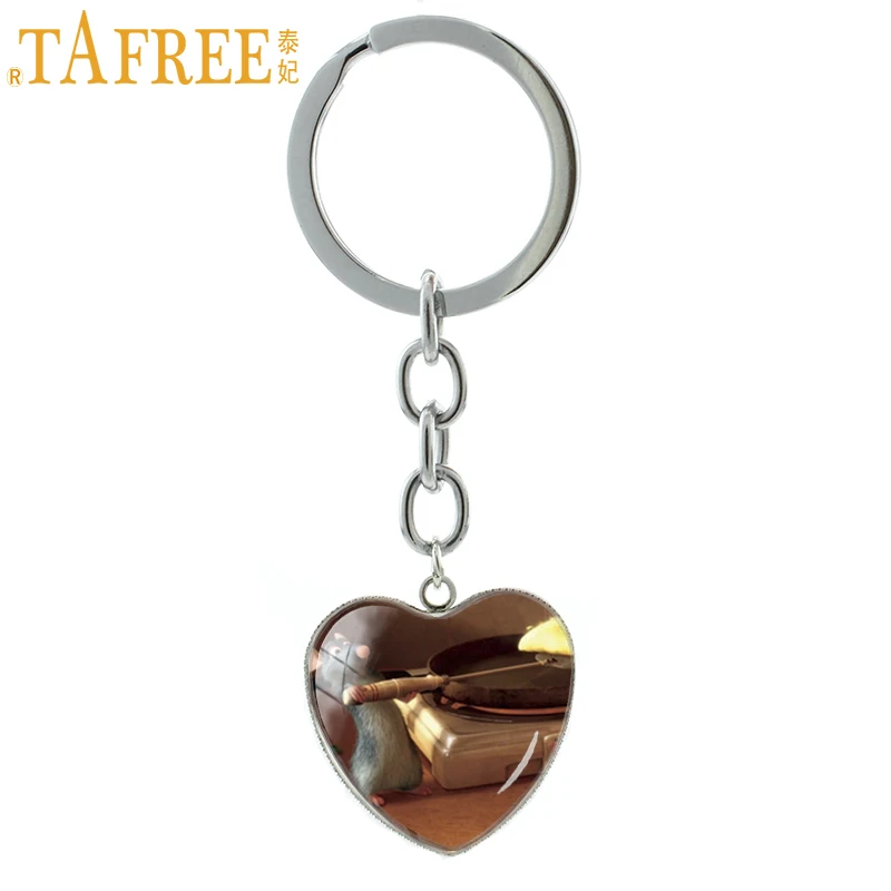 

TAFREE New Ratatouille kids keychain Little Chef Remy cartoon movie mouse jewelry key chain ring Children's holiday gift HP375