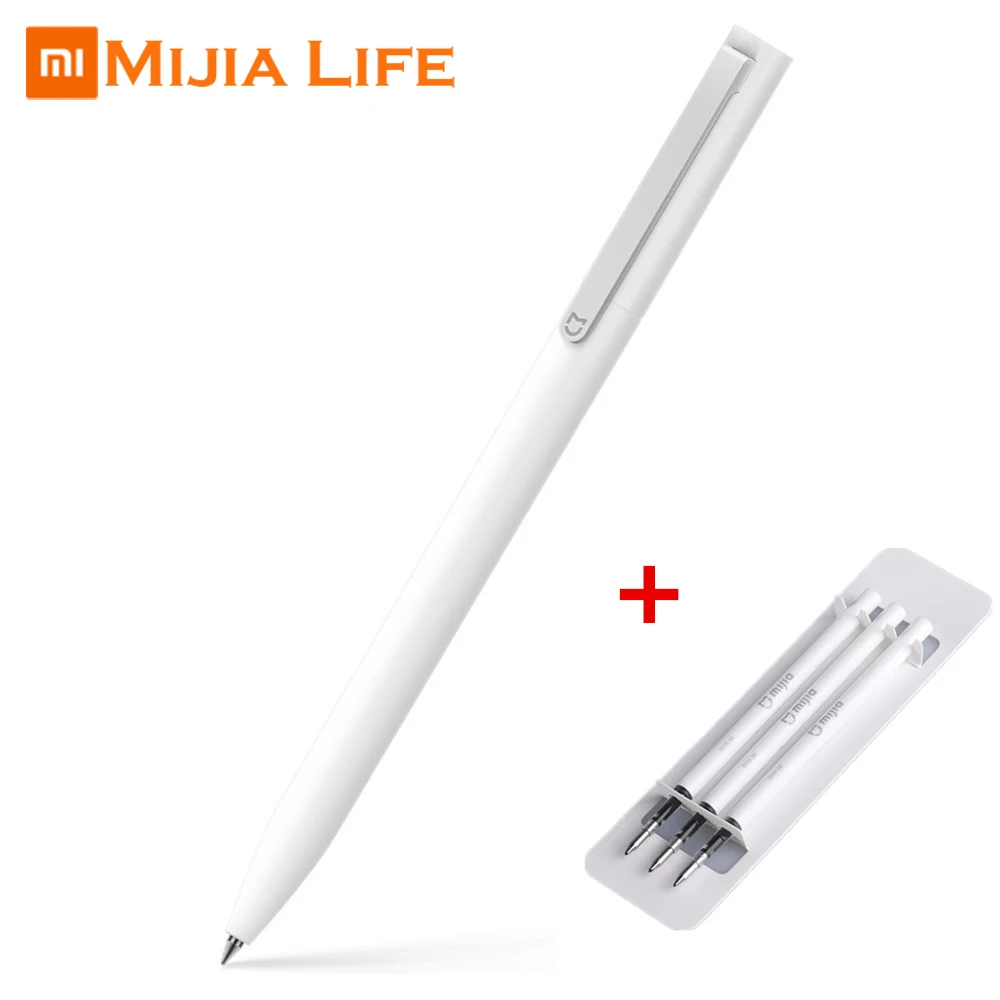 

Original Xiaomi Mijia Sign Pen Smooth Switzerland Black Refill MiKuni Japan Ink 0.5mm Signing Pen With Replaceable Optional sets