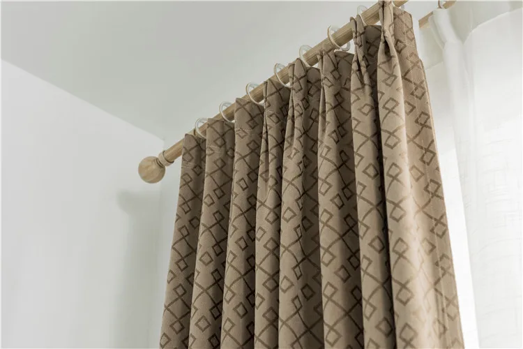 Роскошный Emboridery искусственный кашемир ткань оконные шторы для гостиной спальни в европейском стиле темно-кофе на заказ размер