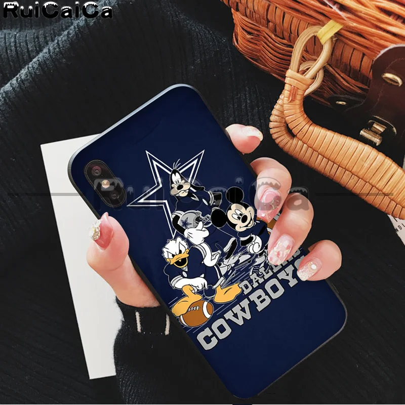 RuiCaiCa dallas cowboys DIY красивые аксессуары для телефонов, чехол для iPhone X XS MAX 6 6S 7 7plus 8 8Plus 5 5S XR