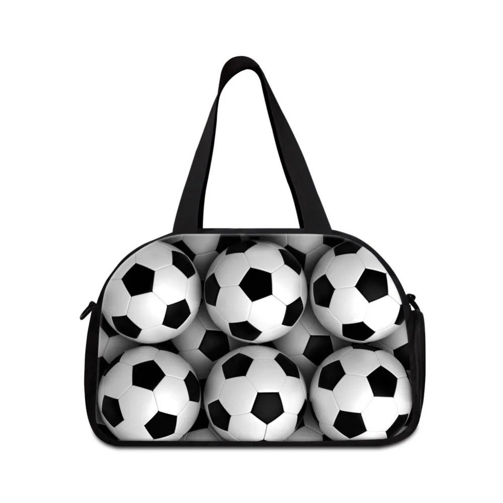 

Cool Ball 3D printed travel shoulder bags for Men Soccerly Design medium sized duffle handbags for Teen Boys sporty duffel bags