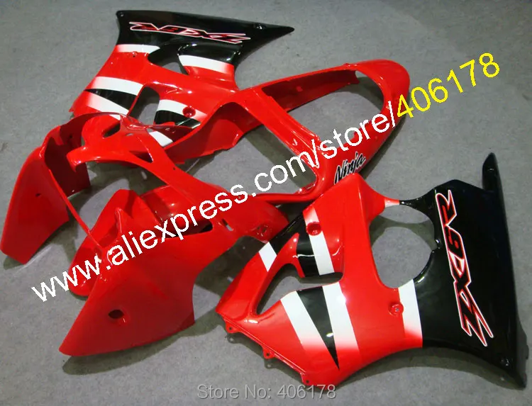Для NINJA ZX6R 00-02 ZX 6 R 636 ZX-6R красный черный белый ZX636 ZX-636 2000 2001 2002 обтекатели комплект(литье под давлением