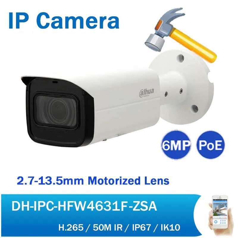 

DH 6MP IP Camera IPC-HFW4631F-ZSA 2.7-13.5mm Motorized VF lens Network IR Bullet Camera with Microphone SD Card Slot