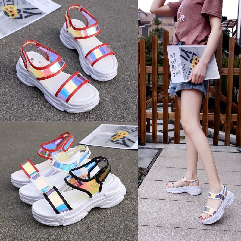 

Sneakers Platform shoes Women's Summer Shoes 2019 High Heels sports Female Shoes Woman Slides femme ZD-69