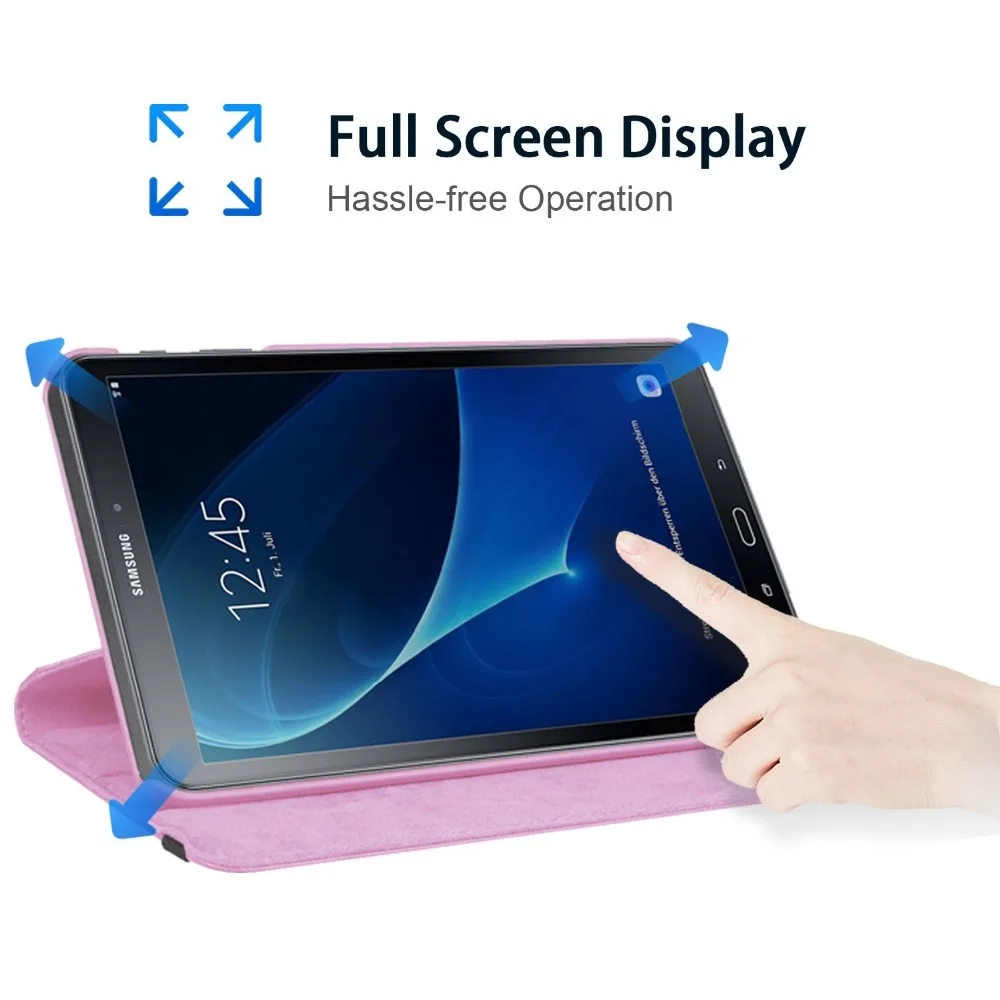 SM T585N чехол для планшета Samsung Galaxy Tab A A6 10 1 &quot2016 T580 T585 360 Вращающийся умный Чехол +