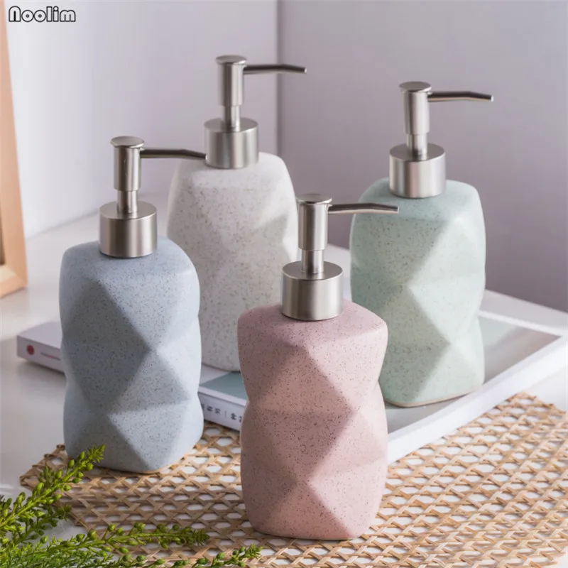 

Nordic Ceramic High Quality Hand Sanitizer Bottle Creative Packaging Lotion Shower Gel Bottle Hotel Bathroom Soap Dispenser