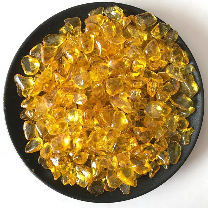 

50g 5-7mm Artificial Color Yellow Quartz Crystal Stones Handmade Color Citrine Crystal Reiki Healing Stones and Minerals