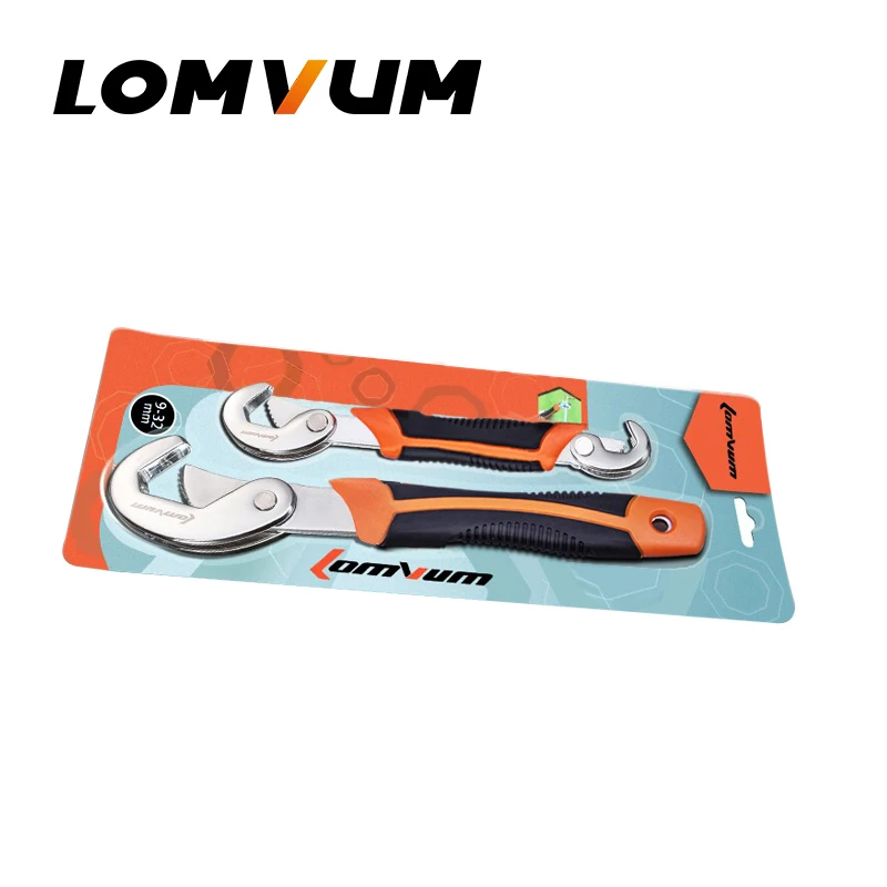 LOMVUM, 2 шт., универсальный гаечный ключ, ручной инструмент, сантехника, инструменты, многофункциональный гаечный ключ, регулируемая головка, гаечный ключ для ремонта