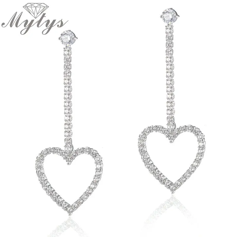 серьги сердечки тиффани с фианитами белое золото. висячие серьги сердечки. сережки висюльки с сердечками. висячие серьги сердечки. серьги сердца.