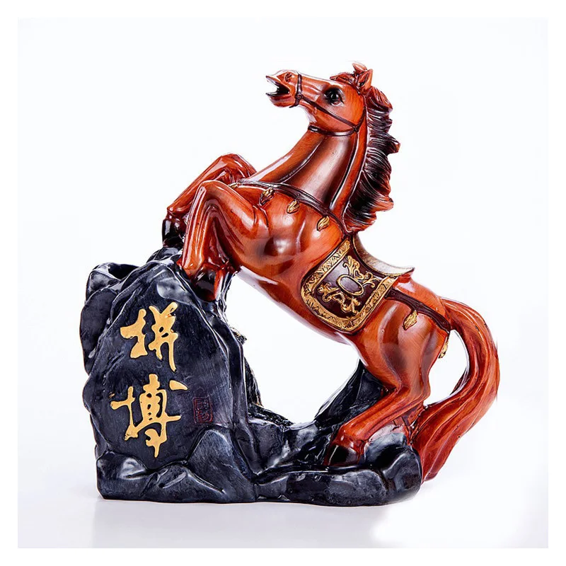 Kopen Klassieke Chinese Standbeeld Paard Pen Houder Ornamenten Beeldje Paard Ambachten Kantoorinrichting Studeerkamer Thuis Decor Relatiegeschenken