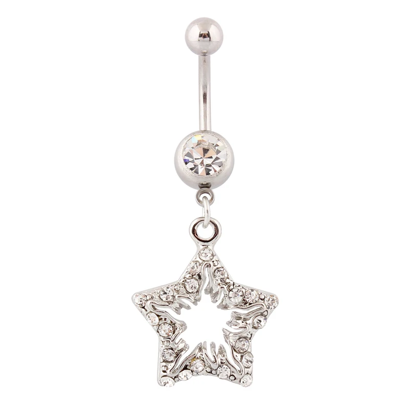 Belly button rings Five pointed star Navel rings body jewelry Wholesale