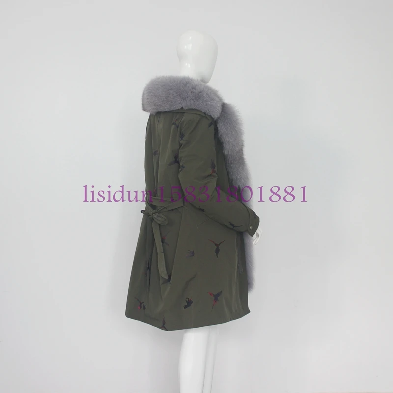 Lapin Doublure De 85 Cm 100 Femmes Véritable Manteau En Longueur D'hiver Renard Amovible Les Et Naturel A Fourrure Manches 60 Pour wYxqpI