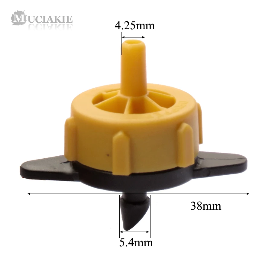 MUCIAKIE 10 шт. 2L/H давление компенсирующий капельница излучатель полива дерева потока капельницы для стрелы капельная система на линии шланг