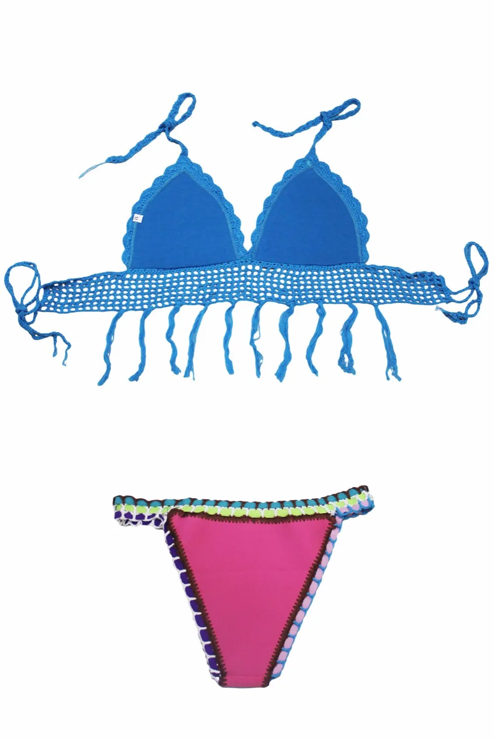Blue-Crochet-Bikini-Top-Rosy-Neoprene-Bottom-LC41947-5-2
