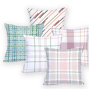 

Geometry Cushion Cover Colorful Decorative Cushions Custom Hot Sale Pillow Cover Stripe Cushions Decorative Cushion Covers