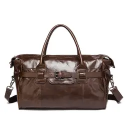 Винтаж европейский и американский Стиль из натуральной кожи Для мужчин путешествия сумки большой емкости багаж сумку Повседневное