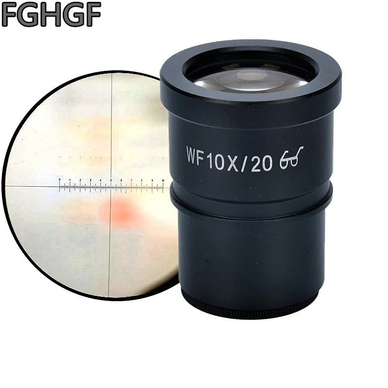 

FGHGF WF10X Wide-Angle Eyepiece Stereo Microscope Eyepiece DIV-10 Micron Scale Calibration Slide Interface Aperture 30mm