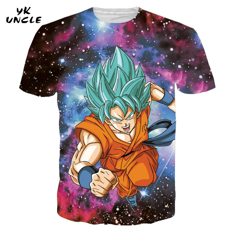 

3D Goku/Vegeta Printed Tees Tops T-shirt Mens Tshirts Anime Dragon Ball T shirts Super Saiyan Men Casual Tee Shirts,YK UNCLE