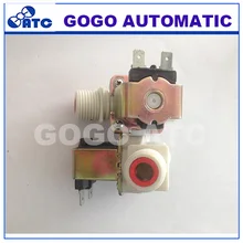 Пластиковый NC впускной клапан, клапан давления G1/2 распределитель Электрический Соленоидный клапан Магнитный