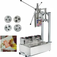 Одобренная CE Роскошная 5л машина для изготовления Чуррос с резаком с 12L фритюрницей