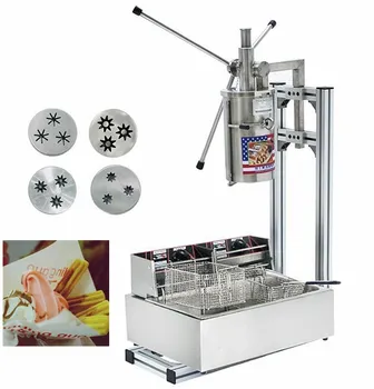 

CE approved luxury 5L churros making machine with cutter with 12L deep fryer
