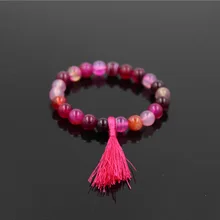 Faitheasy лаконичный кулон из натурального камня бусины браслет с кисточками ручной украшения