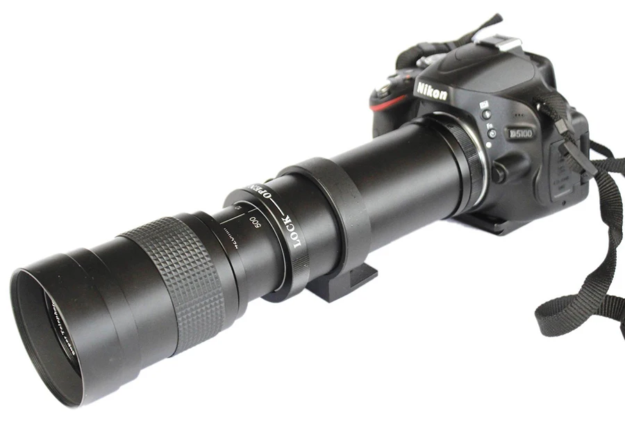 420 800 мм F/8 3 16 телефото зум Ручной объектив + T2 адаптер крепление для Canon Nikon Sony Pentax