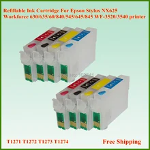 127 T1271 T1272 T1273 T1274 Refillable патрон чернил для принтера Epson рабочей силы 630 635 840 545 645 845 WF-3520 WF-3540 стилус NX625
