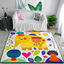 Мультфильм красочным узором слон ковер для гостиной мягкий ковер в детской комнате Симпатичные Коврики для спальни компьютерный стул коврик# sw