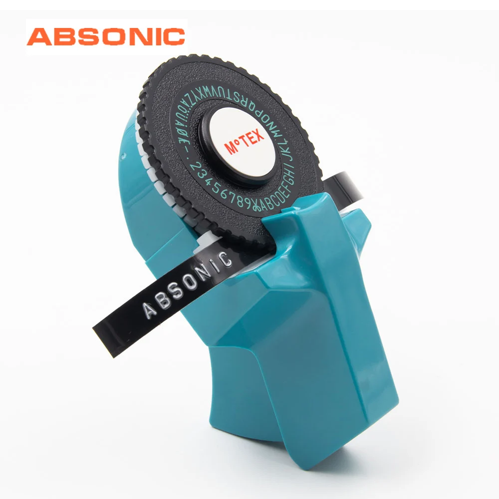 Absonic,, Motex E101, 9 мм, производитель этикеток, принтер для этикеток dymo, 3D тиснение, Корейская цифровая буквенная машинка, ручная маркировка